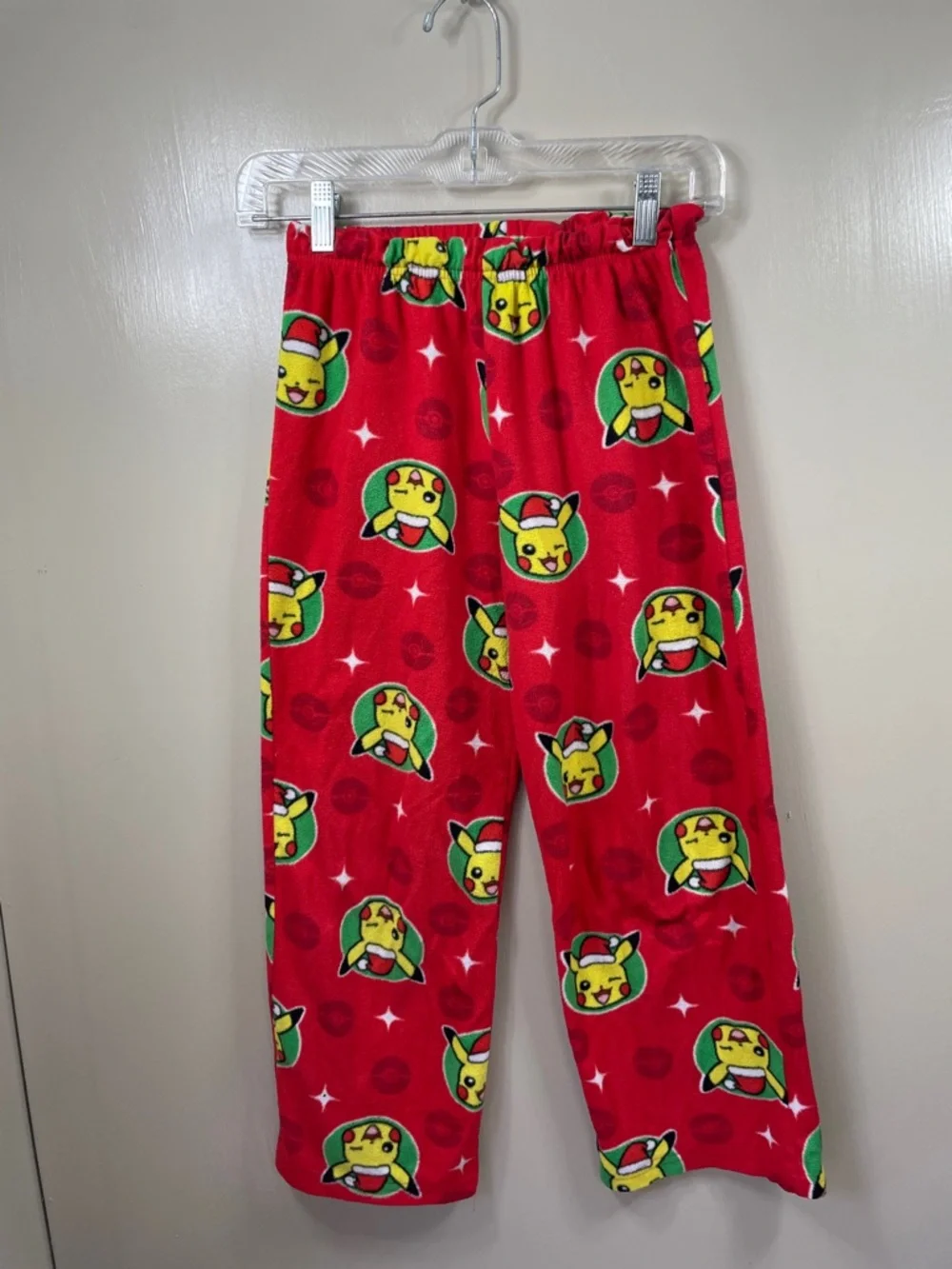 Pikachu Red Kids Pajama Pants size 11-12